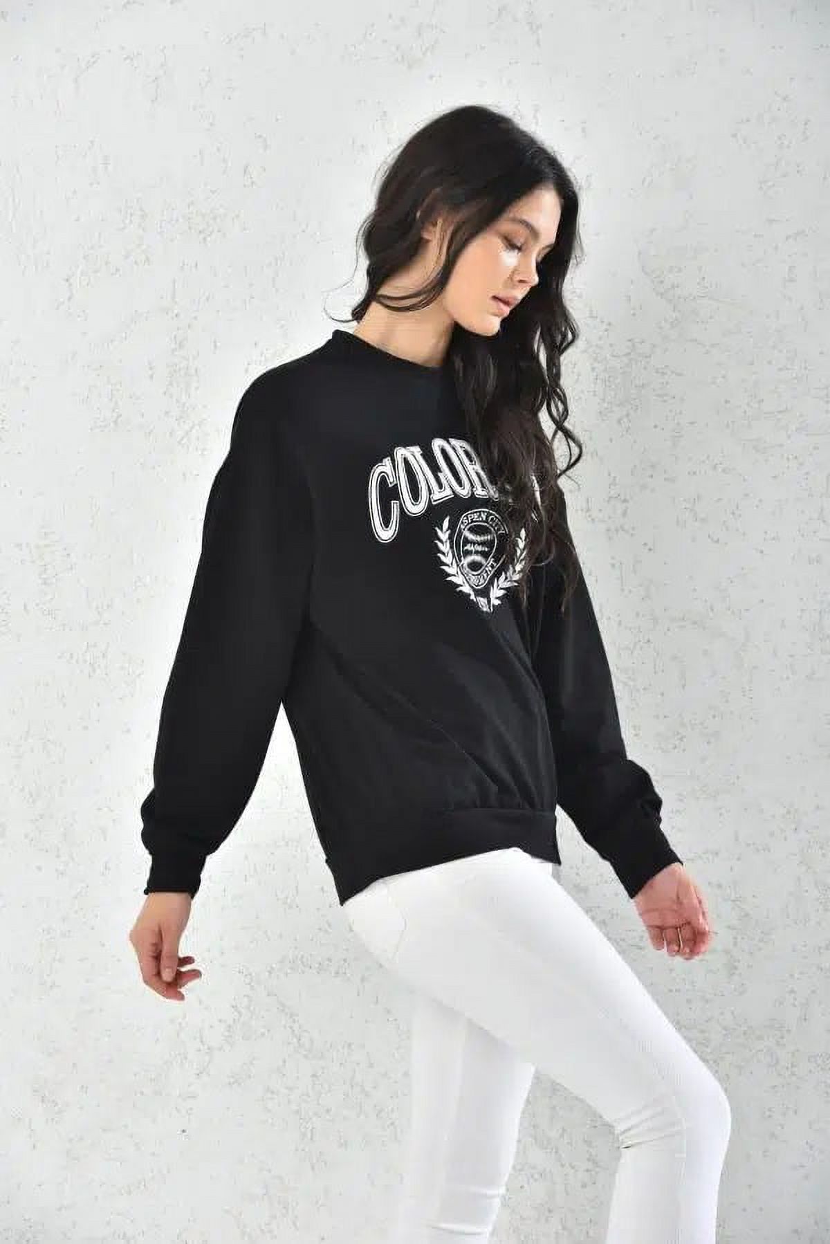 Home Fashion - Poleron Colorado Manga Larga Mujer Negro Talla Unica