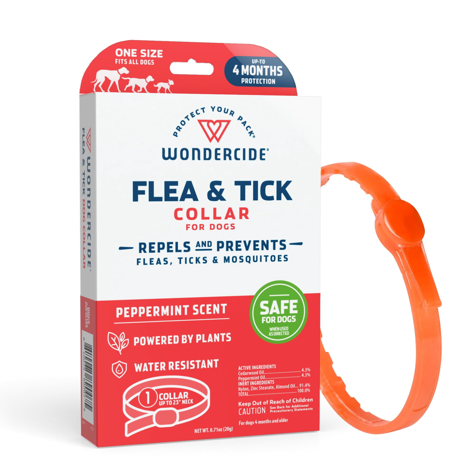 Collar Para Perros Wondercide, Repelente De Pulgas, Garrapatas Y Mosquitos Durante 4 Meses