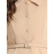 thumbnail image 5 of INSPIRE CHIC Conjuntos de Traje de Falda de Negocios para Mujeres Regreso a Clases Atuendo de Maestra 2 Piezas Conjuntos Oficina Chaqueta Blazer de Manga 3/4 Faldas Plisadas L Caqui, 5 of 6