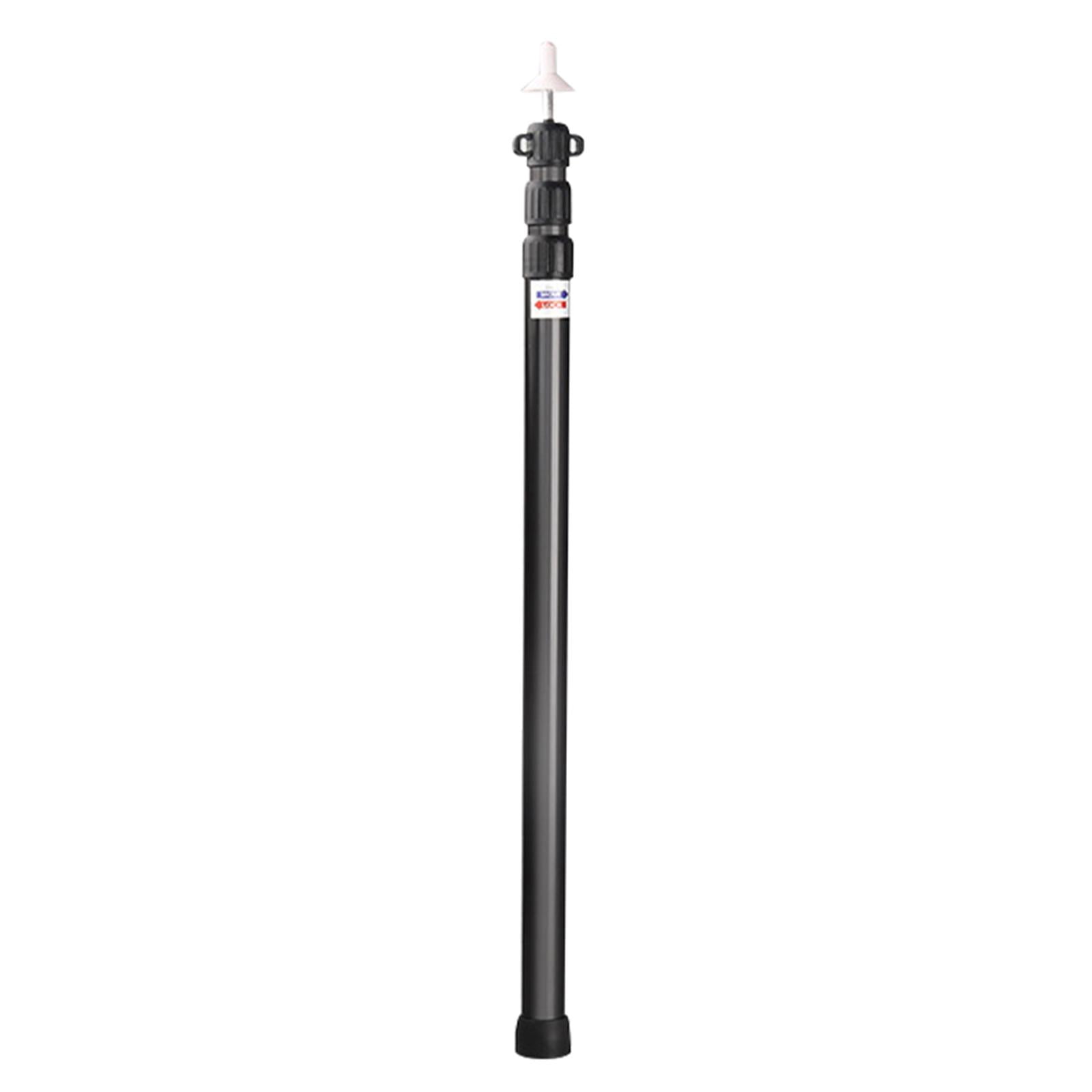 Magideal - Postes De Lona Para Carpas Postes De Soporte Portátiles Telescópicos Accesorios Para Carpas Postes De Toldo Para Toldos Senderismo Camping Lona Porche Negro 3m