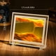 thumbnail image 5 of 1pc Moving Sand Art Picture Round/Rectangular Glass 3D Deep Sea Sandscape In Motion Display Flowing Sand Frame Relaxing Desktop Home Office Work Decor, 5 of 5
