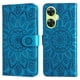 thumbnail image 1 of Funda tipo cartera FOXDOCK para OnePlus Nord N30 , diseño girasol en relieve, cuero PU, cierre magnético, soporte y tarjetero, 1 of 5