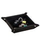 thumbnail image 1 of Bandeja de cuero premium para hombres organizador de joyería, almacenamiento de escritorio, carteras clave teléfonos celulares bandeja mesa de noche o placa del organizador del vestidor (neg, 1 of 3