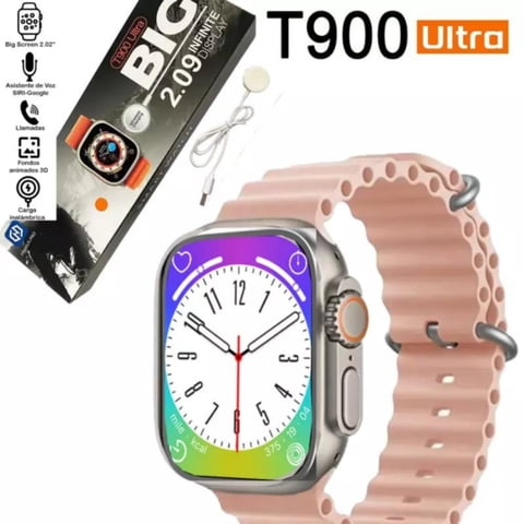 Hiwatchpro - Reloj T900 Ultra Inteligente Smartwatch Rosado