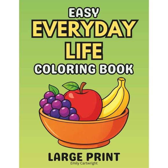 Libro para colorear Easy Everyday Life Simple Daily Objects Seniors