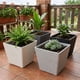 thumbnail image 4 of Set 2 Macetero Plastico Bajo Premium Base Cuadrada Conica M blanco, 4 of 7