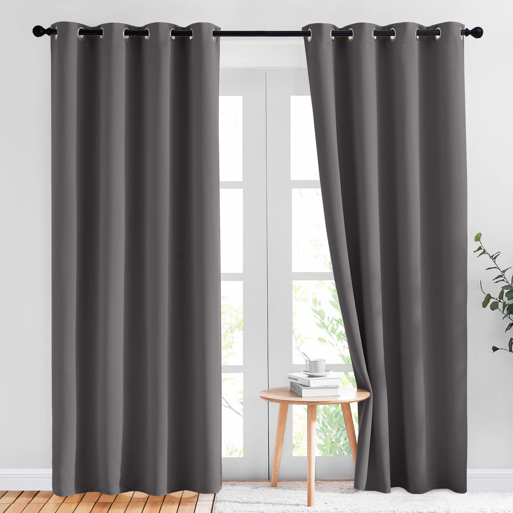 Cortinas Opacas Nicetown, Cortinas Térmicas Grises, 214 X 213 Cm, 2 Unidades