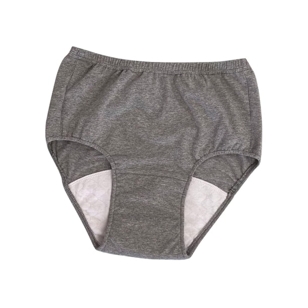 Ancianos Pantalones de Pañales Ropa Interior Reutilizable Lavable Impermeable Suave Cubierta de Pañales Calzoncillos de Incontinencia de Pañales para , Gris Claro M