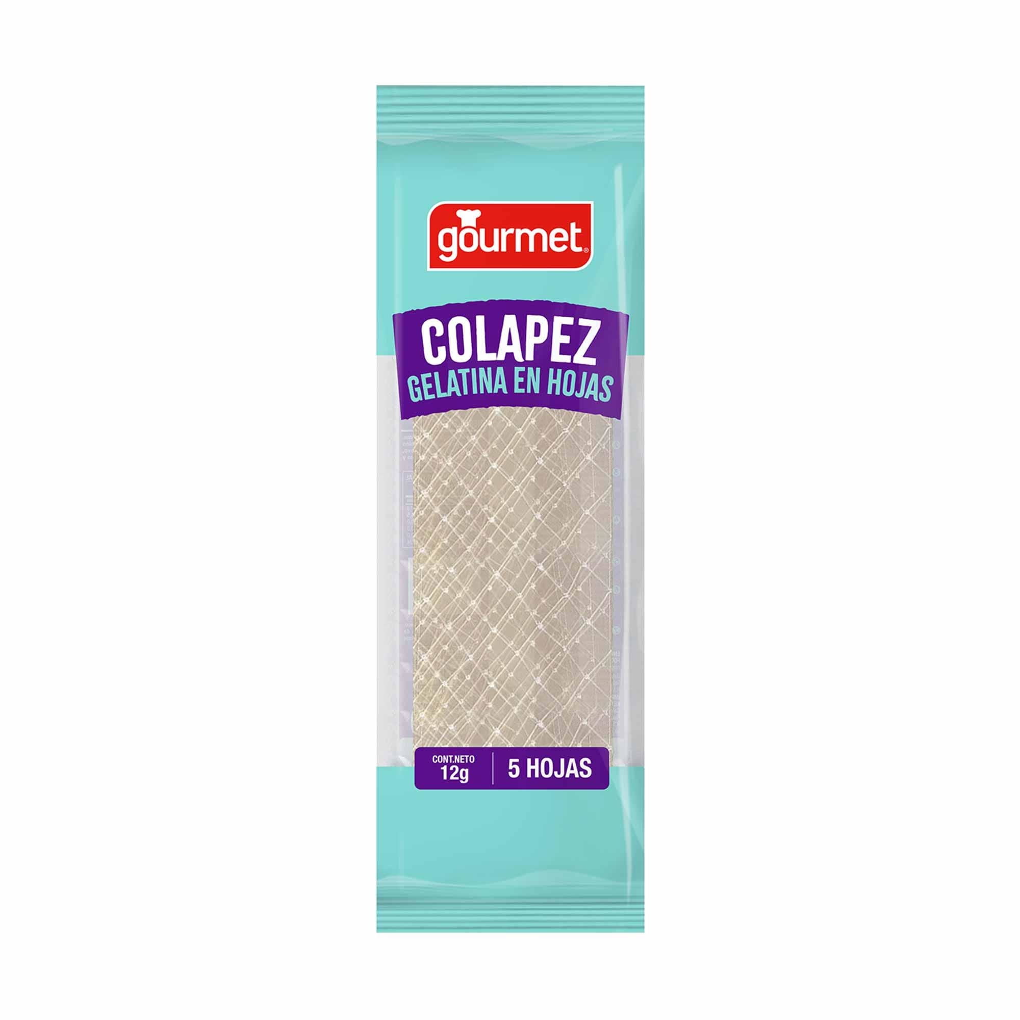 Gelatina En Hojas Colapez Caja 5 g Gourmet