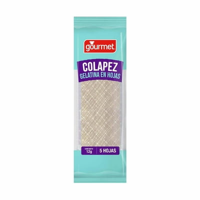 Gelatina En Hojas Colapez Caja 5 G Gourmet