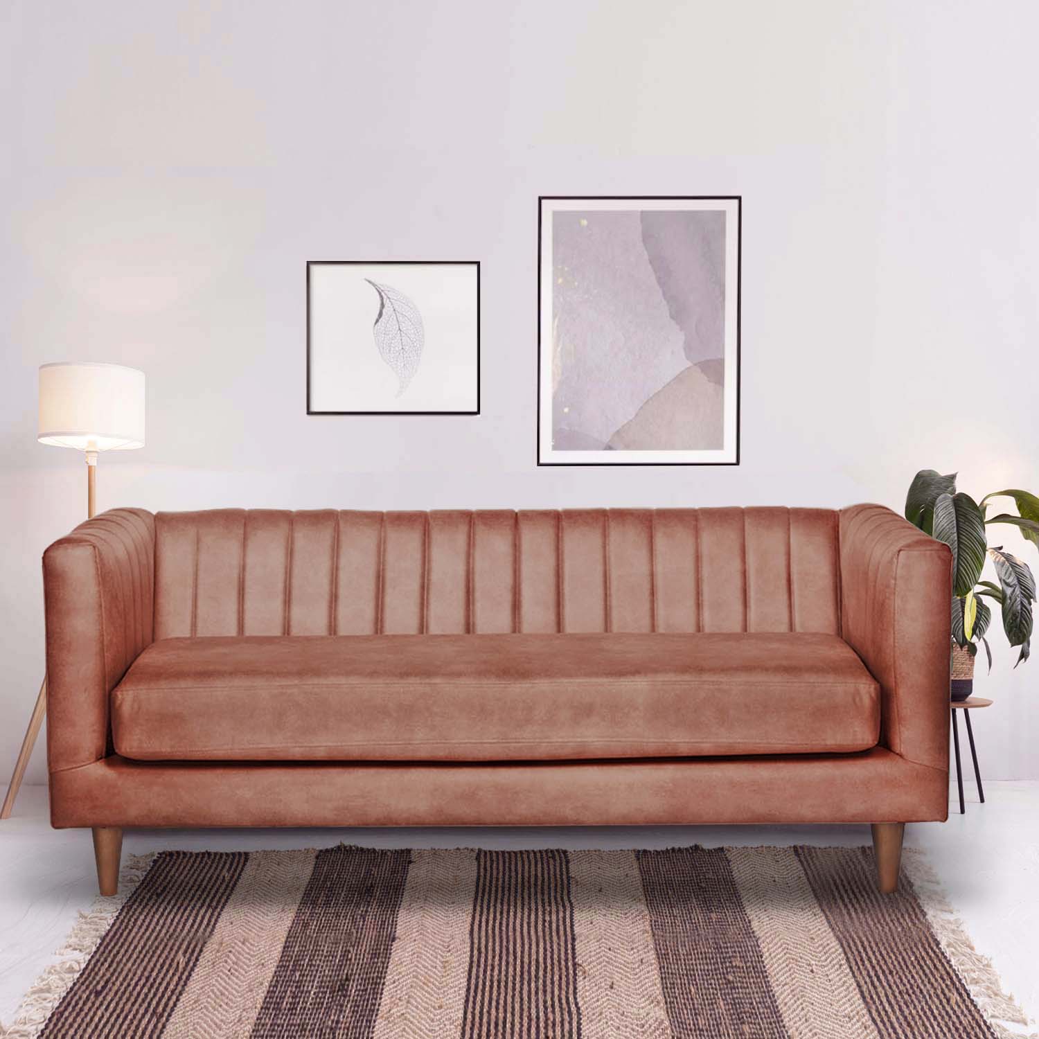 Latam Home - Sofá Sorrento 3C Cuero Kentucky Tabaco