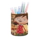 thumbnail image 1 of Millie la Magnífica-theme Cylinder Pen Holder Pencil Organizer with Flannel Lining PVC Leather Material Cardboard Base for study work 10*8CM, 1 of 6