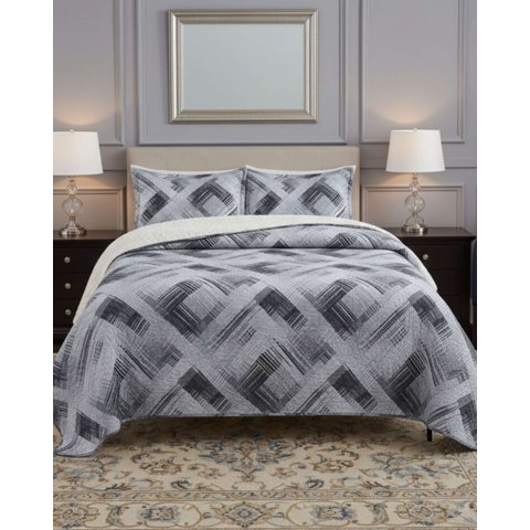 Imac Hogar - Cubrecama Quilt Sherpa Plaza Y Media 180 X 230 Cm