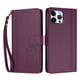 thumbnail image 3 of Funda Cartera Trébol para iPhone 12 Pro Max con Ranuras Tarjetas y Carga Inalámbrica Violeta, 3 of 6