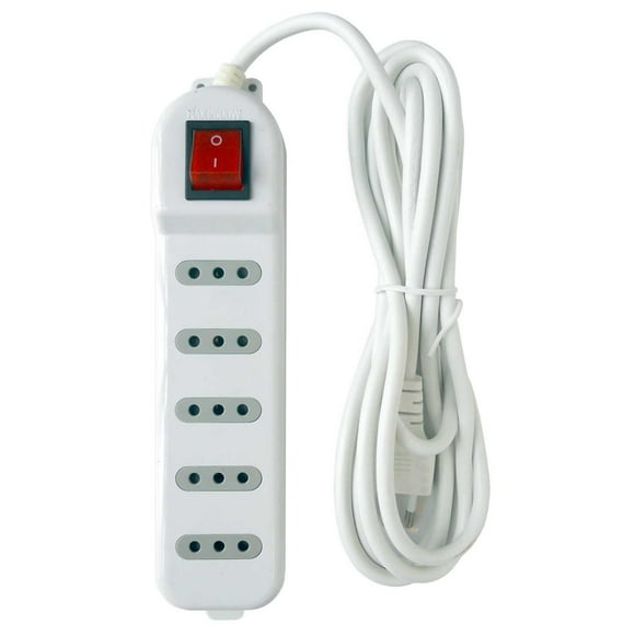 Alargador Zapatilla con Switch 5 posiciones 3 Metros Blanco