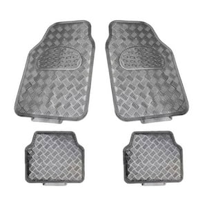 Importclick - Alfombra Auto Goma Tuning 4 Piezas Negro Carbón