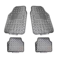 Importclick - Alfombra Auto Goma Tuning 4 Piezas Negro Carbón