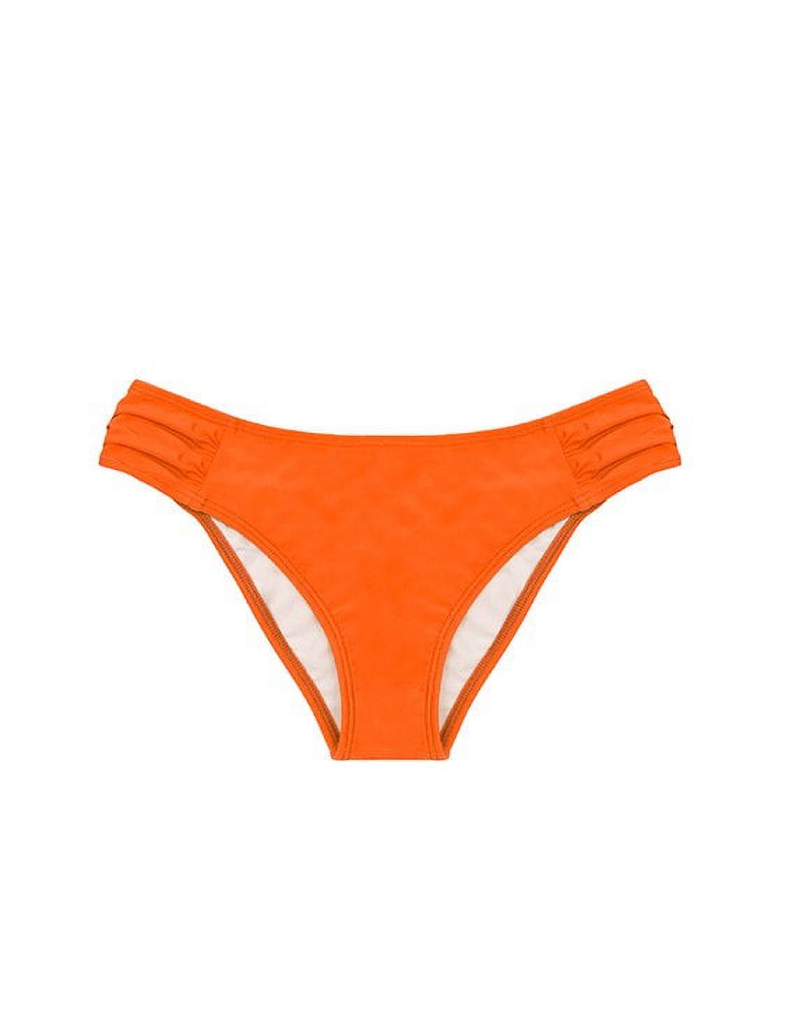 Samia - Bikini Calzón Con Drapeado Naranja Xl