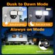 thumbnail image 3 of Foco LED de Inundación Onforu 32W 3200LM con sensor crepúsculo‑amanecer, negro, 3 of 7
