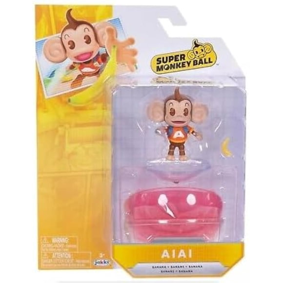 Figura de acción JAKKS Pacific Super Monkey Ball AIAI 2.5 con plátano