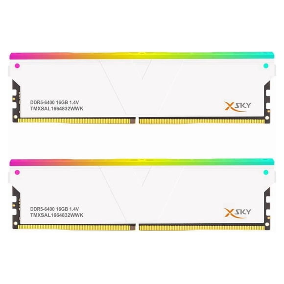 Memoria RAM DDR5 V-COLOR Manta XSky 32 GB 6400 MHz RGB blanco