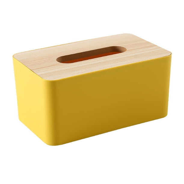 Caja de pañuelos de madera sencilla para el hogar, caja de almacenamiento de pañuelos de escritorio para sala de estar