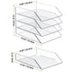 thumbnail image 2 of Organizador de papel YKLSLH, bandeja simple para cartas de 4 niveles, acrílico transparente, 2 of 8