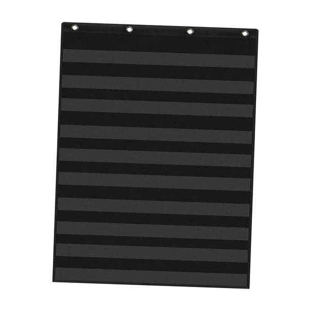 Gráfico de bolsillo de lectura colgante, juguetes educativos de aprendizaje temprano, suministros de enseñanza para palabras, tiras de oraciones, núme Negro