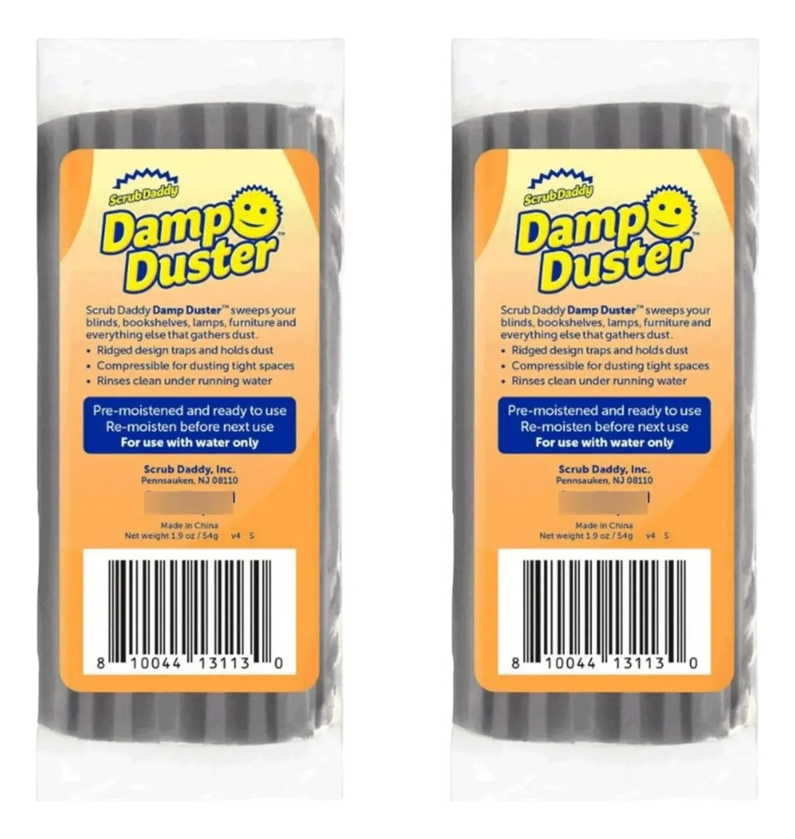 Esponja Scrub Daddy Damp Duster De Polyester Gris X2