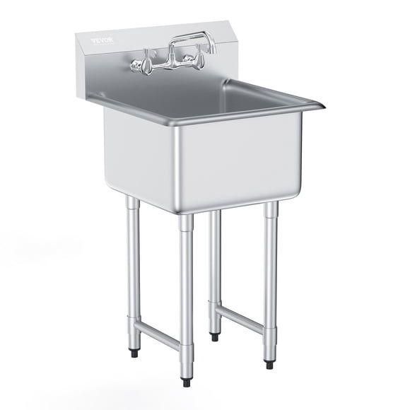 Fregadero Prep & Utility VEVOR de acero inoxidable con 1 compartimento
