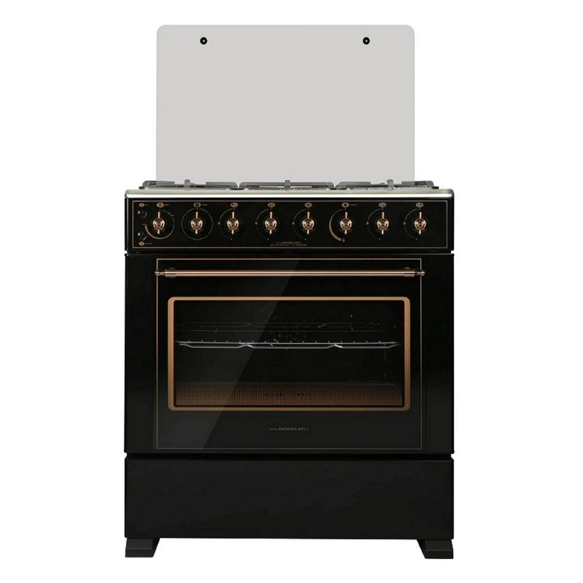 Sindelen - Cocina A Gas 5 Quemadores 60 Cm Retro Design Security Ch-8850rd