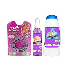 Mascokits - Kit Para Gato Collar Anti Pulgas + Colonia + Shampoo Aroma Fruitilicious