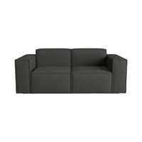 Diseños Valestrini - Sofa Aura Dos Cuerpos Lino Gris Oscuro