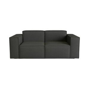 Diseños Valestrini - Sofa Aura Dos Cuerpos Lino Gris Oscuro