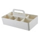 thumbnail image 1 of Canasto Organizadora De Almacenamiento Para Ducha Con Asa Para Acondicionador De Baño, Guardería, 8 Ranuras, Color Blanco, 1 of 3