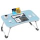 thumbnail image 1 of Mesa de Regazo Frpufi 60 cm Plegable de Madera Azul con Portavasos, 1 of 7