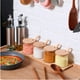 thumbnail image 4 of Set frascos vidrio tapa bambú organizadores cocina, 4 of 4