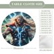 thumbnail image 2 of Thor-theme Fitted Round Tablecloths Elastic Edged Table Covers Waterproof Table Cloth for Kitchen Holiday Party Tables Decor 150cm, 2 of 6