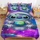 thumbnail image 2 of 3 Pieces Lilo and Stitch in Space Bedding Comforter Set Full with 2 Pillowcases for Kids Teens Girls Women Microfiber Easy Wash Light Breathable Cozy White Base Bed Sheets, 2 of 5