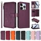 thumbnail image 3 of Funda Cartera Mariposa para [iPhone 14 Pro] con Soporte y Cremallera Violeta, 3 of 6