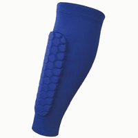Magideal - Espinilleras De Fútbol, Mangas De Pierna De Fútbol, Calcetines Protectores, Manga De Compresión De Pantorrilla Para Deportes De Sóftbol, Voleibo Azul M