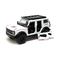 Maqueta De Coche Fundido A Presión Jada 2021 Bronco White Con Rayas Rojas 1/24