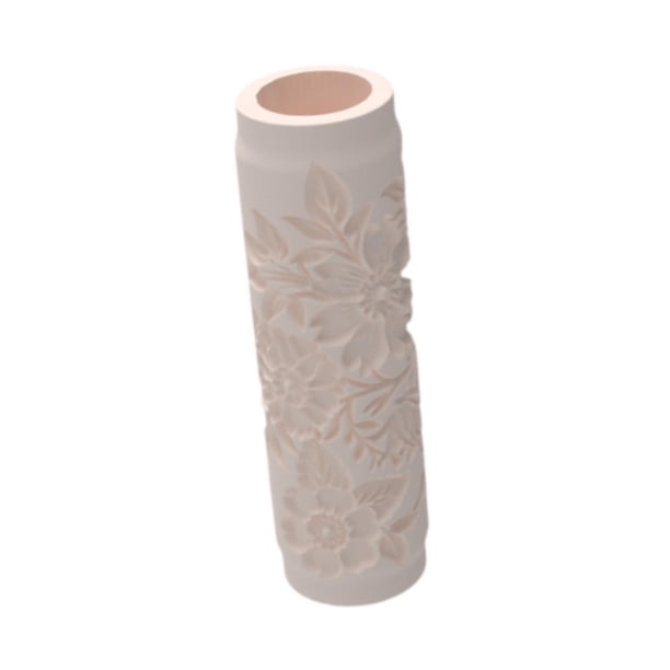 Rodillo Texturizador de Arcilla con Forma de Flor, Rodillo de Cerámica, Regalo de Cumpleaños, Profesional, Fácil de Limpiar, Herramientas Modernas Par Estilo A