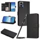thumbnail image 1 of Funda Cartera Trébol para Motorola Moto G34 5G con Ranuras Tarjetas y Carga Inalámbrica Negro, 1 of 6