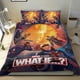 thumbnail image 1 of ¿Qué pasaría si...? Conjunto de sábanas temático, trío de piezas, cómodo y amigable con la piel, diseño único, regalo de decoración para el hogar para familiares, amigos y fans,140cm *210cm, 1 of 6