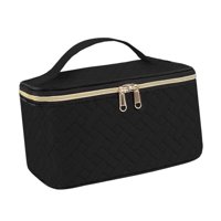 Magideal - Caja De La Bolsa De Maquillaje Con La Cremallera Organizador Cosmético De Bolsos De Moda Para Cepillos Conjuntos De Aceite Esencial Botellas De Tamaño