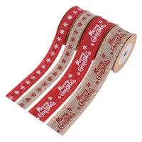 Magideal - 4 Rollos De Cintas Navideñas De Para La Temporada De Invierno, Festivales, Manualidades, Costura, Amplia Aplicación, Coronas De Bricolaje, Ma
