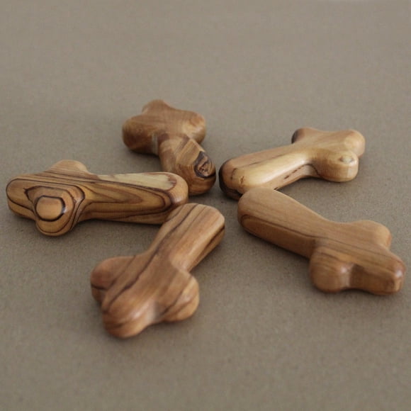 Cruces de oración Tierra Santa elaboradas en madera de olivo de Jerusalén