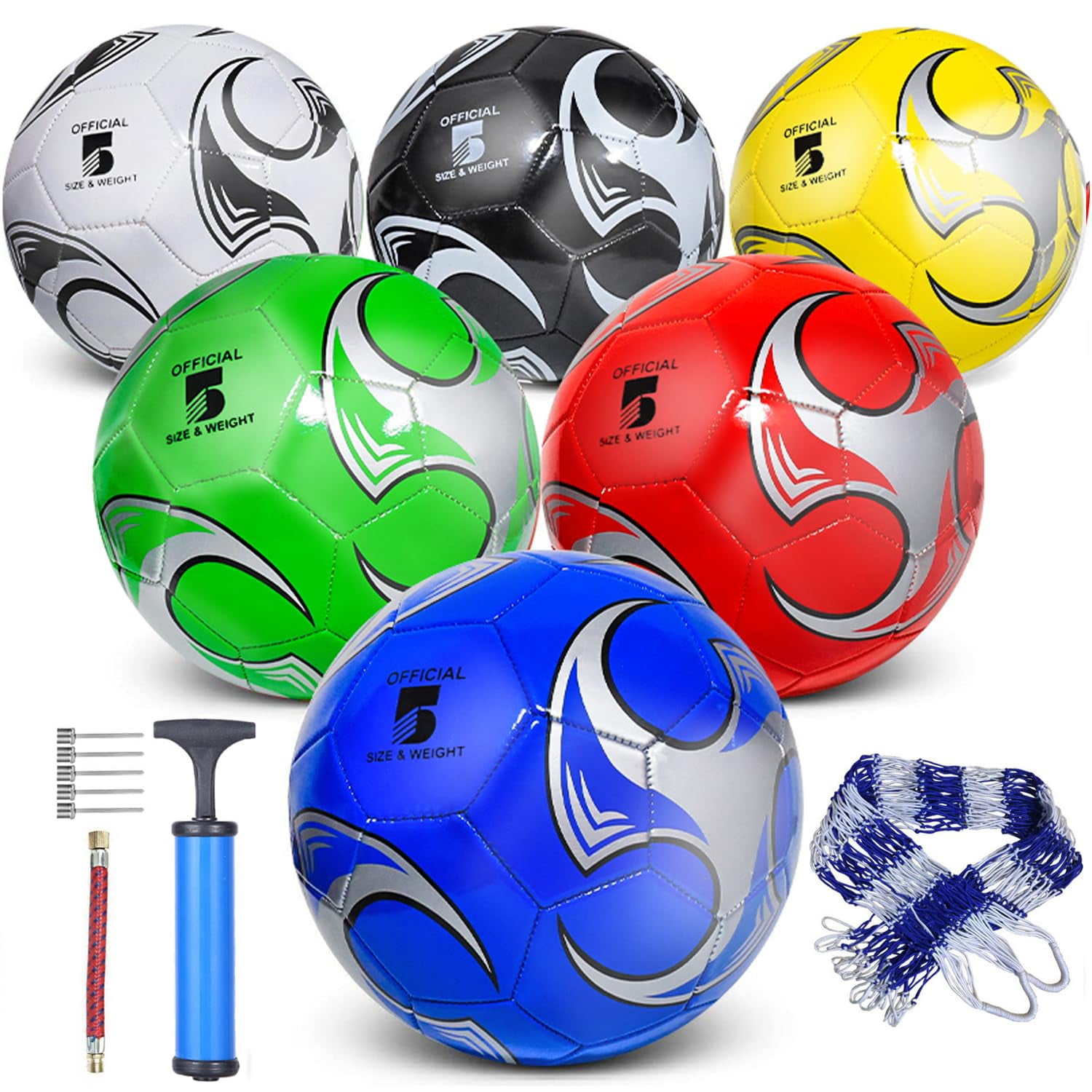 Balones De Fútbol Dhylricher Tamaño 5 Para Entrenamiento Y Partidos X6