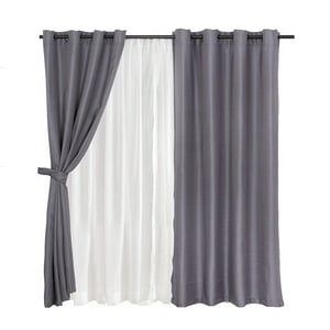 Mashini - Set Cortina Jqd Rustica 8Pzas Argolla 140X220 Taupe